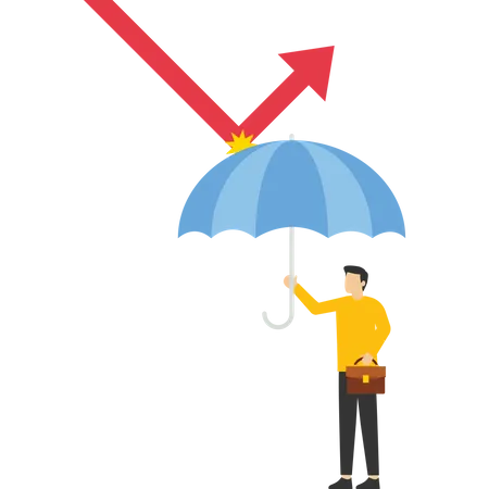 Business graphs do not affect insured investors  Illustration