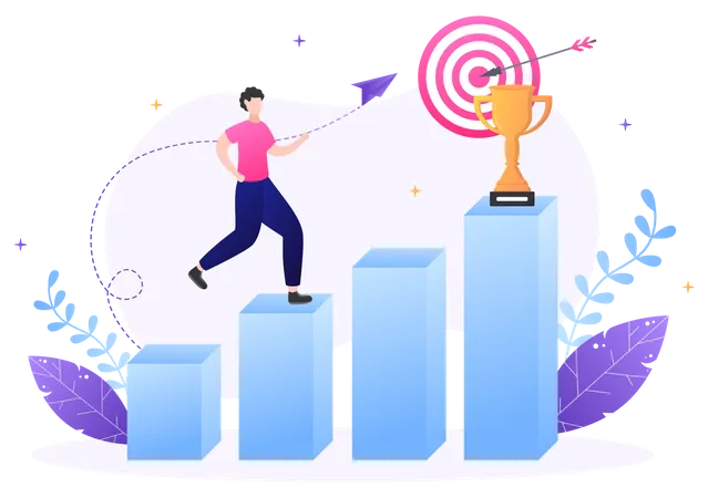 Startup Target Of Business Development Process Innovation Product Launch Shoot Arrows And Goal Achievement In Flat Vector Illustration Illustration