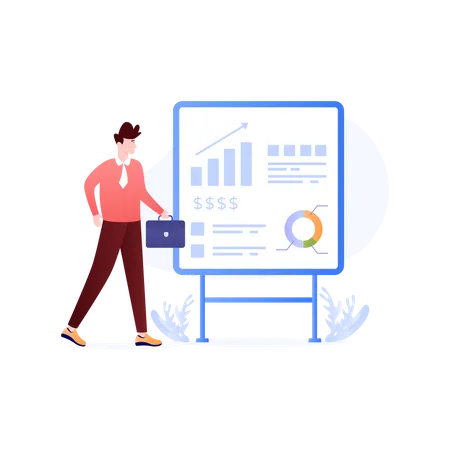 A Well Designed Flat Illustration Of Business Growth Illustration