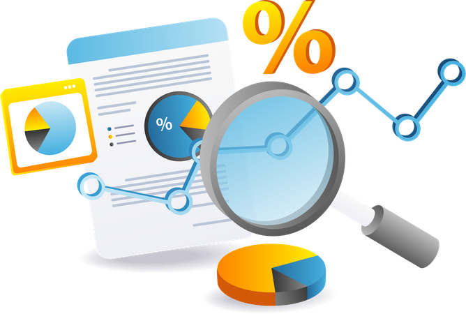 Business growth analysis  Illustration