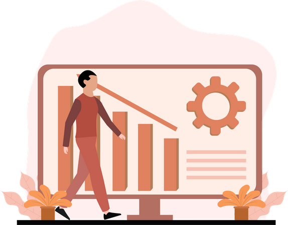 Business growth analysis  Illustration