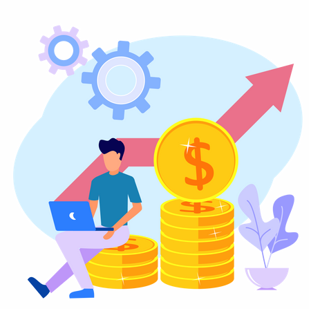 Business growth analysis  Illustration