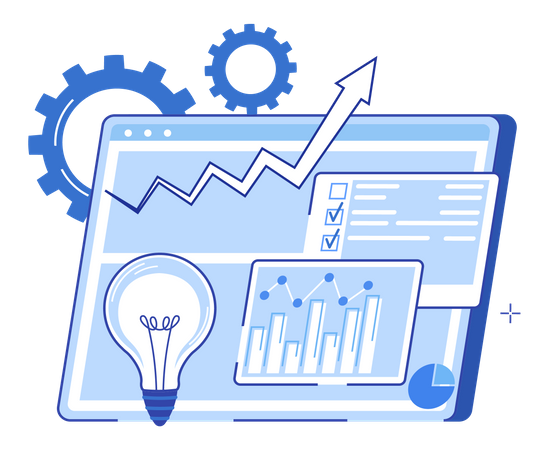 Business growth analysis  Illustration