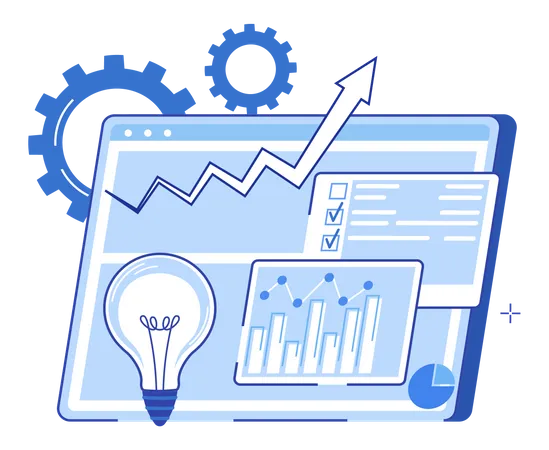 Business growth analysis  Illustration