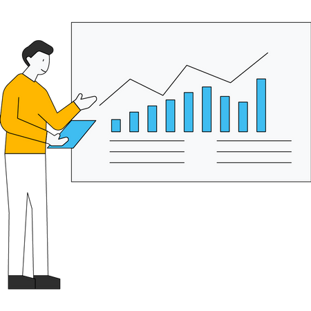 Business growth analysis  Illustration