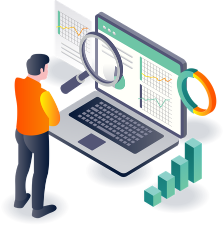 Business growth analysis  Illustration