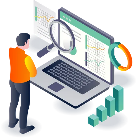 Business growth analysis  Illustration