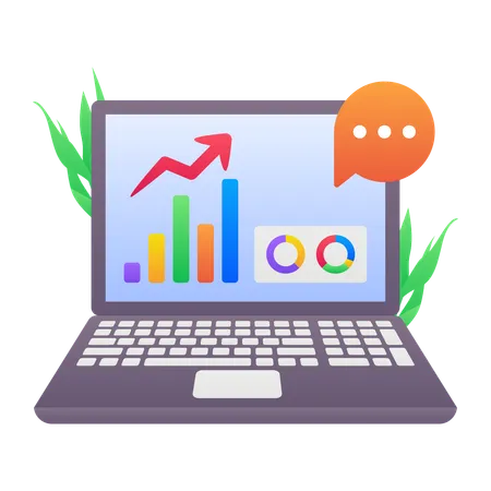 Business growth analysis  Illustration