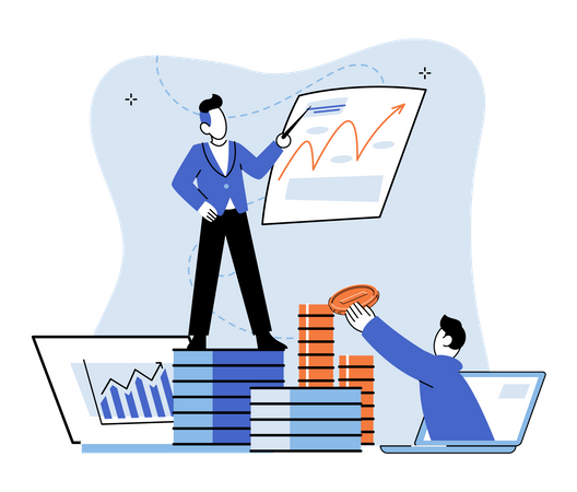 Business growth analysis  Illustration