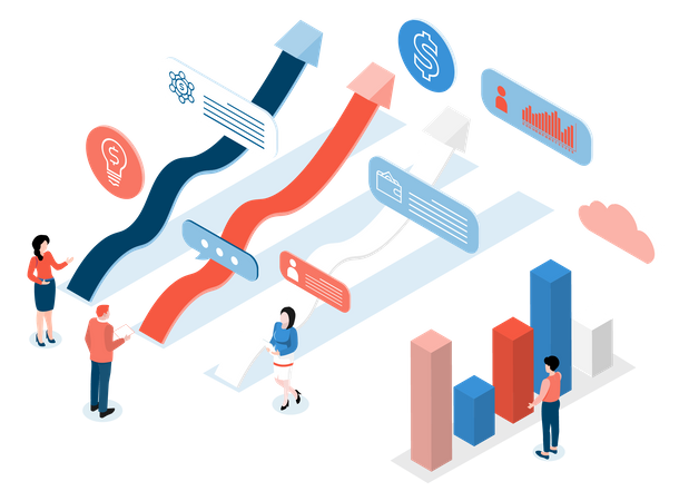 Business growth analysis  일러스트레이션