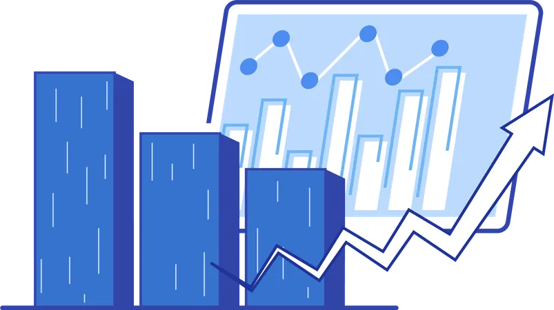 Business growth and analysis  Illustration