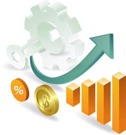 Business growth and analysis techniques  Illustration