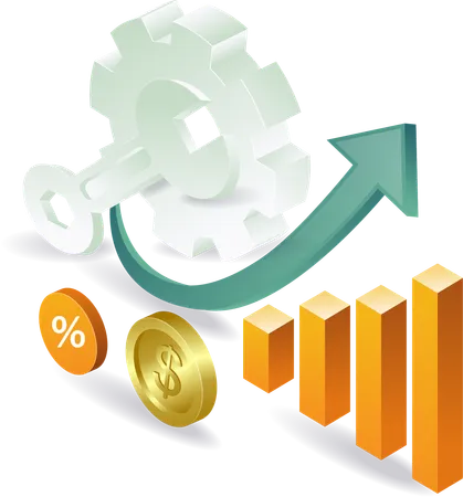 Business growth and analysis techniques  Illustration