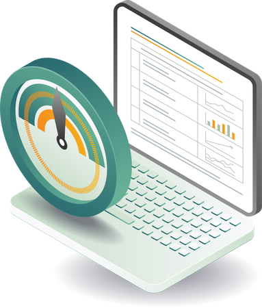 Business growth and velocity analysis  Illustration