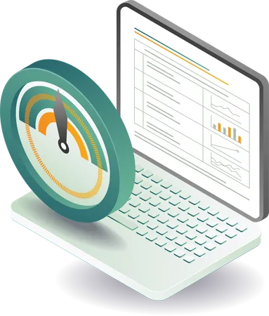 Business growth and velocity analysis  Illustration