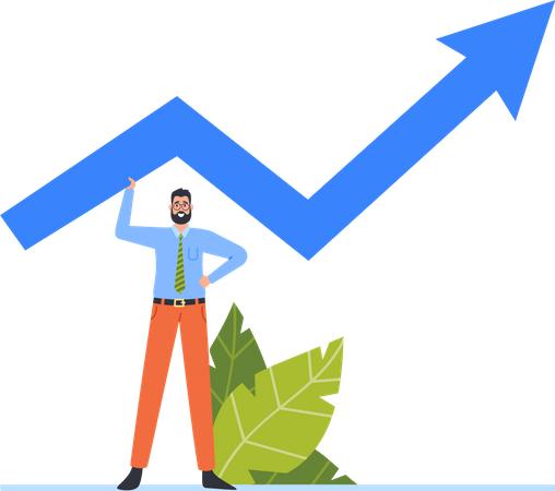Business Growth Arrow  Illustration