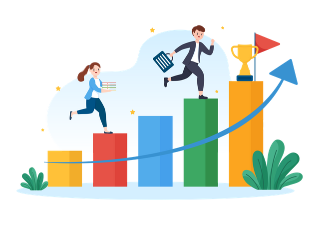 Business growth Career  イラスト