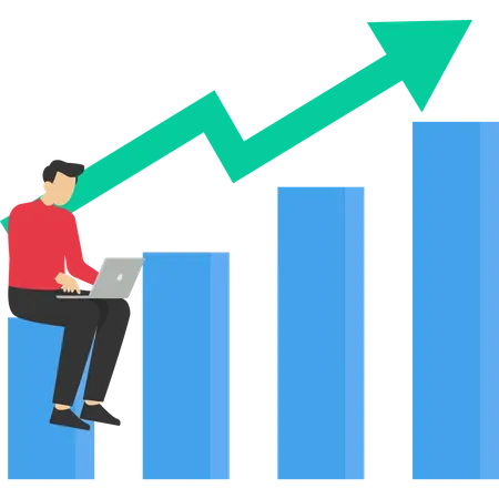 Business Growth Chart  Illustration