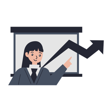 Business growth data presentation  Illustration