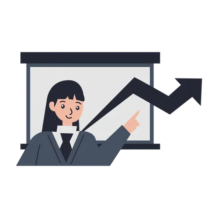 Business growth data presentation  Illustration