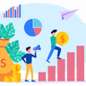 business growth graph illustrations free