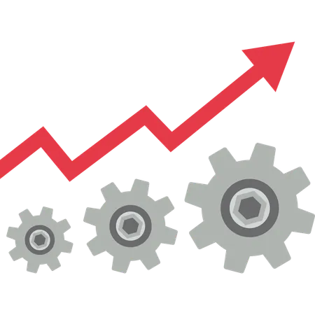 Business growth graph  Illustration