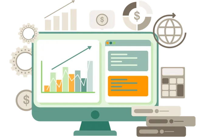 Business Growth Graph  Illustration