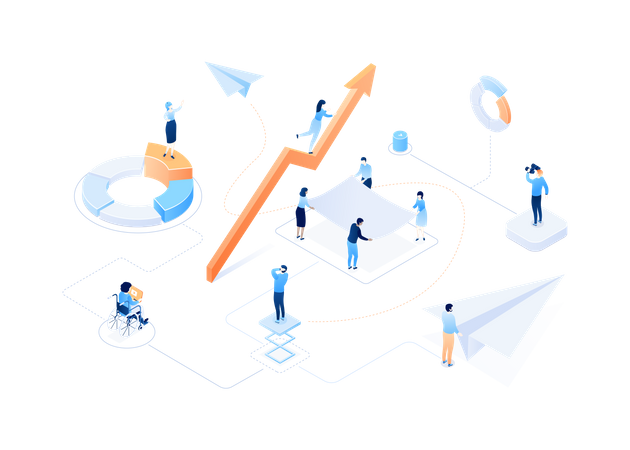 Business Growth  Illustration