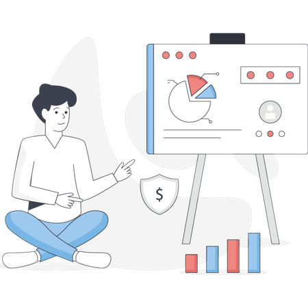 Business growth management analysis  Illustration