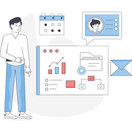 Business growth management  Illustration