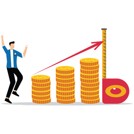 Business growth or income growth analysis  Illustration