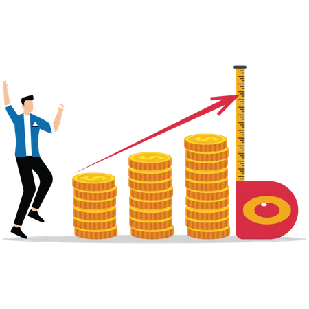 Business growth or income growth analysis  Illustration