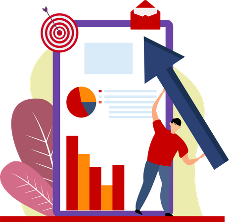 Business growth report  Illustration