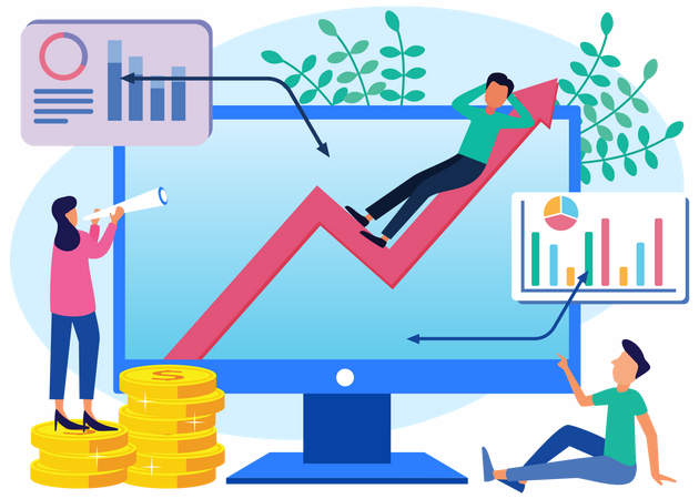 Business growth strategy Illustration