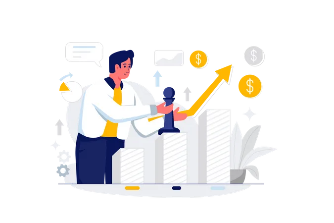 Business growth Strategy Illustration