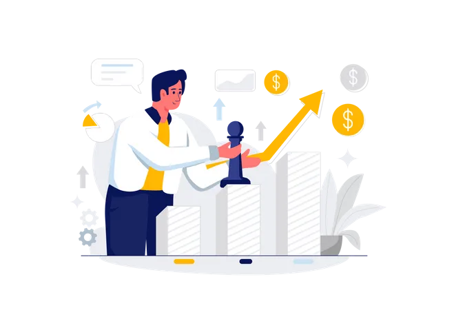 Business growth Strategy  Illustration