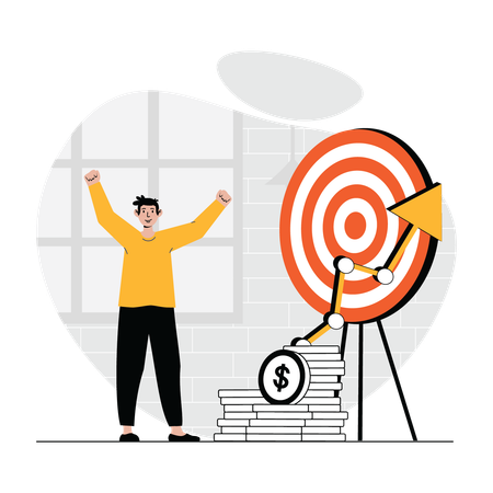 Business growth target  Illustration