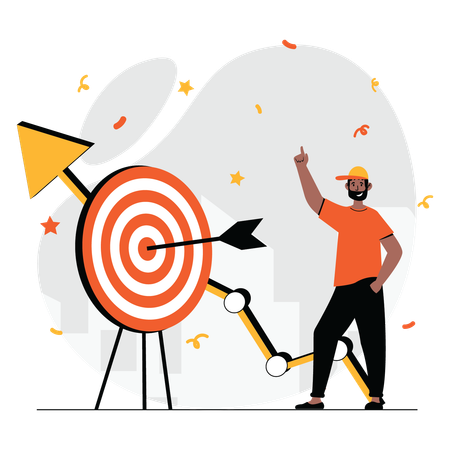 Business growth target  Illustration