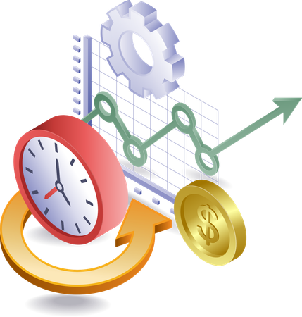 Business growth timeline  Illustration