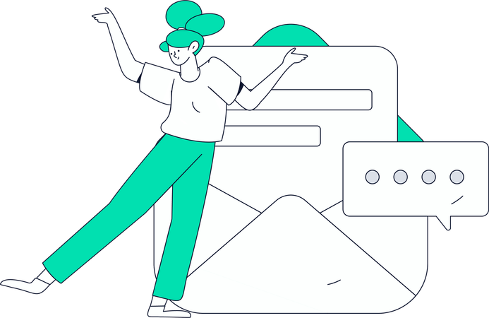 Business guys getting business mail  Illustration