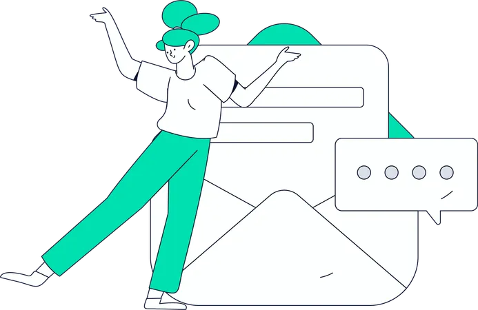 Business guys getting business mail  Illustration