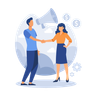 illustration for business handshake