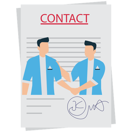 Business Handshake and Partnership Agreement  Illustration