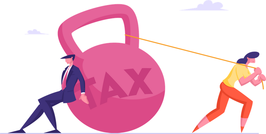 Business heavy taxation  Illustration