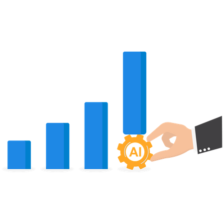 Business help with AI  Illustration