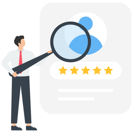 Business hiring candidate review  일러스트레이션