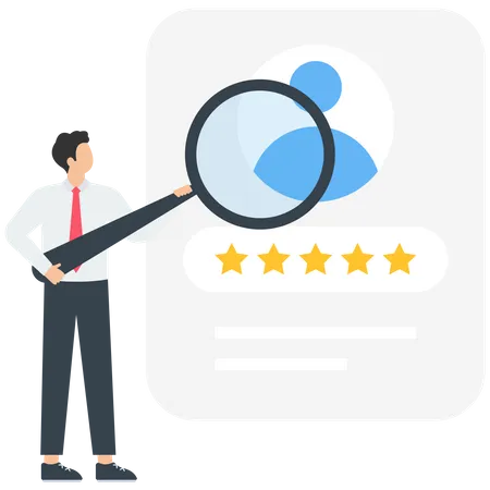 Business hiring candidate review  Illustration