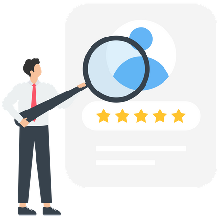 Business hiring candidate review  Illustration