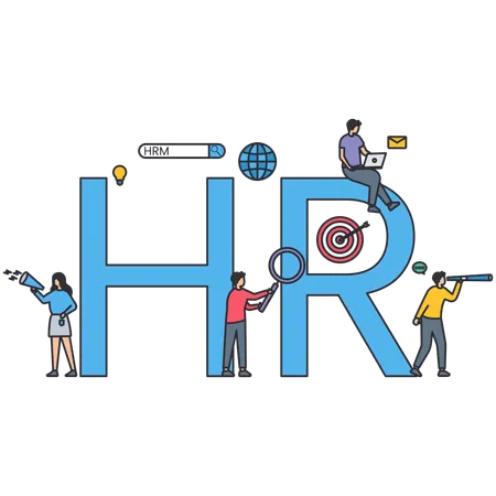 Business HR team working together  Illustration