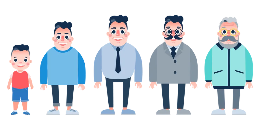 Business human life cycles  Illustration